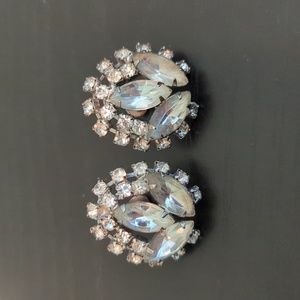 Clear Rhinestone Vintage Earrings